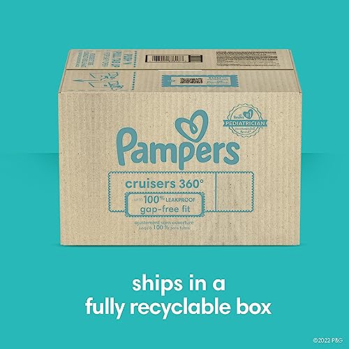 Pampers Cruisers 360 Diapers - Size 5, One Month Supply (128 Count), Pull-On Disposable Baby Diapers, Gap-Free Fit