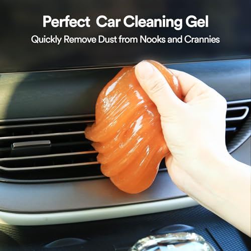 PULIDIKI Car Cleaning Gel for Car Cleaning Putty Car Putty Auto Detailing Tools Car Interior Cleaner Car Cleaning Slime Car Accessories Keyboard Cleaner Orange