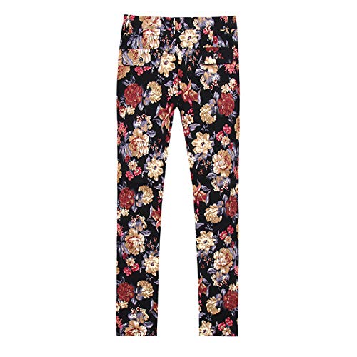 Mens 2 Piece Suit Notched Lapel Floral 1 Button Slim Fit Prom Tweed Suit (K1, X-Small)