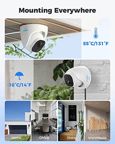 REOLINK Smart 5MP 8CH Home Security Camera System, 4pcs Wired 5MP PoE IP Cameras Outdoor with Person Vehicle Detection, 4K 8CH NVR with 2TB HDD for 24-7 Recording, RLK8-520D4-5MP