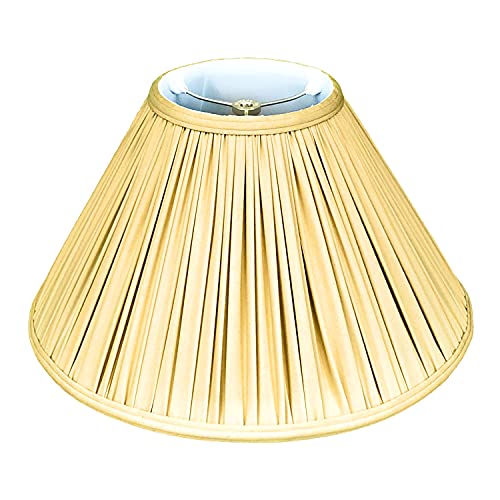 Royal Designs Coolie Empire Gather Pleat Basic Lamp Shade, Antique Gold, 4.5 x 12 x 7.5