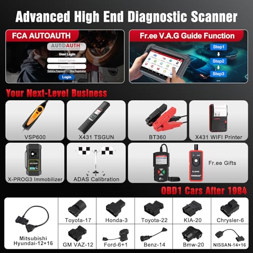 2024 LAUNCH X431 Pro TT 5.0 Elite Bidirectional Scan Tool with Newly Released DBSCar VII Connector, 38+ Reset for All Cars, ECU Coding, CANFD and DOIP, FCA AutoAuth, VAG Guide, Same as X431 V Pro 5.0