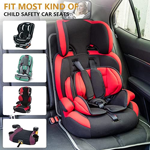 Lyork Car Seat Protectors for Child Car Seat, Thick Waterproof Carseat Protector Car Seat Cover with Organizer Pockets, Non-Slip Seat Protector Under Baby Car Seat for Back Leather Seats (2 Pack)