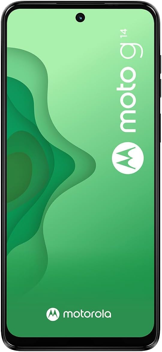 Motorola Moto G14 Dual SIM (2023) 4G LTE (4/128GB) 6.5"" IPS LDC Display | Android 13 | 50MP Rear Camera | 5000mAh Battery | International Model - (Steel Gray), XT2341-2