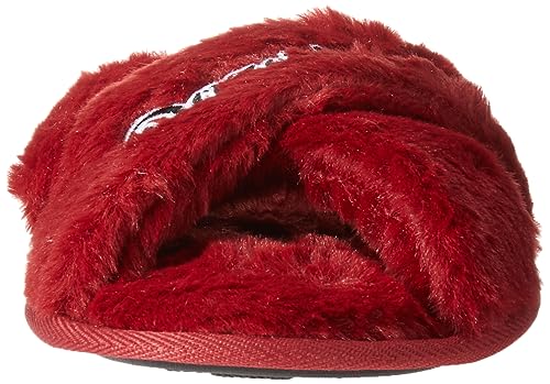 FOCO Nc State Script Wordmark Faux Fur Cross Slide - Womens Large