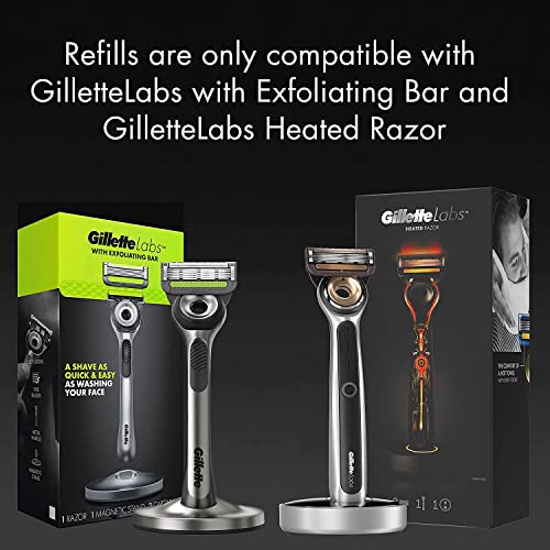 Gillette Heated Razor for Men, Starter Shave Kit by GilletteLabs, 1 Handle, 2 Razor Blade Refills, 1 Charging Dock