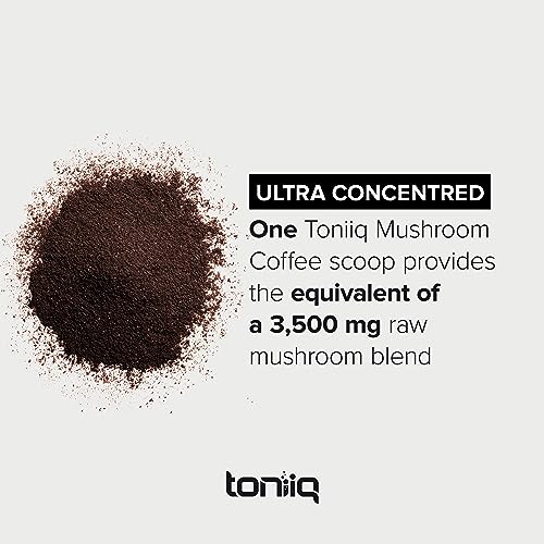 Ultra Concentrated Organic Mushroom Coffee 3,500mg 10:1 Extract - Colombian Sourced Beans 10 Mushroom Blend with Lion's Mane and Cordyceps - Mushroom Powder Coffee Organic Alternative Blend -TQ