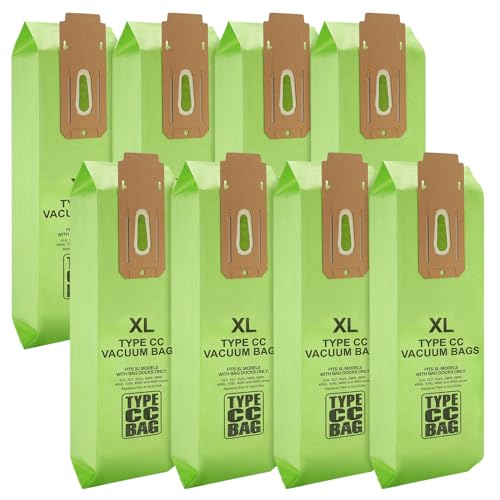 8 Packs Vacuum Bags for Oreck Type CC, Compatible with All Oreck XL Upright Vacuum Cleaner - Replaces Part # CCPK8DW
