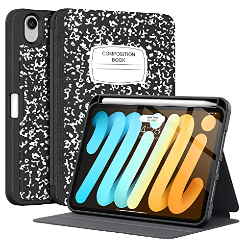 Supveco iPad Mini Case for ipad Mini 6 8.3" 2021 Case with Pencil Holder-[Apple Pencil Charging+Auto Wake/Sleep],Slim Protective Case with Soft TPU Back Cover for iPad Mini 6th Generation 2021-Yellow