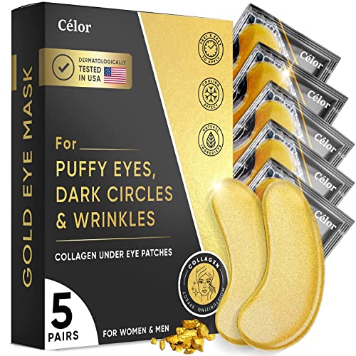 Under Eye Patches (20 Pairs) - Eye Patches For Puffy Eyes And Dark Circles - Under Eye Mask For Beauty & Personal Care - Under Eye Mask Amino Acid & Collagen For Dark Circles And Puffiness by Celor