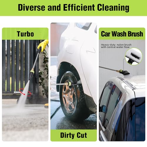 CHOGER Electric Pressure Washer, 2.6 GPM, 4000 PSI Power Washer Electric Powered with Hose Reel, Foam Cannon,High Pressure Washer with 35FT Power Cord, 25FT Hose, GFCI Protection and 4 Nozzles