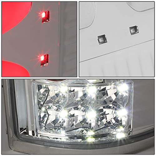 DNA MOTORING TL-F15004-LED-3D-CH-CL LED 3D Tail Light Assembly Driver & Passenger Side [Compatible with 04-08 Ford F150 Lobo]