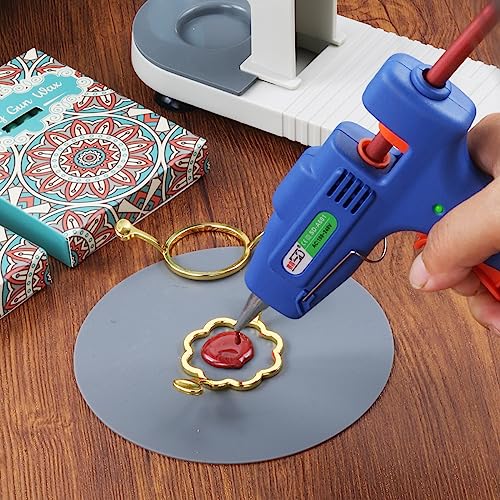 Silver Wax Seal Sticks, LONBEIIFY 20pcs Premium 7mm Sealing Wax Sticks Only Suit for 0.28'' Glue Gun, Perfect for Wax Seal Stamp,Wedding Invitations, Christmas Gift & Envelopes (Silver)