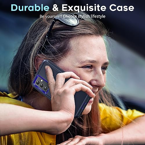 LeYi for Samsung Galaxy-A24 Case with 2 PCS Screen Protector, Heavy Duty 3 in 1 Samsung A24 Case, Military Grade Shockproof Phone Case Cover for Samsung A24, Blue