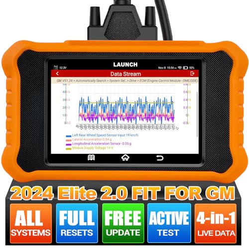 2024 LAUNCH Creader Elite V2.0 fit for GM Bi-Directional Scan Tool, All Reset Full System Diagnostic Scanner, AUTOVIN, Full OBD2 Code Reader for Buick/Chevrolet/Cadillac/GMC, Lifetime Free Update