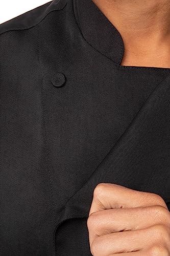 Chef Works Unisex Palermo Executive Chef Coat, Black, X-Small