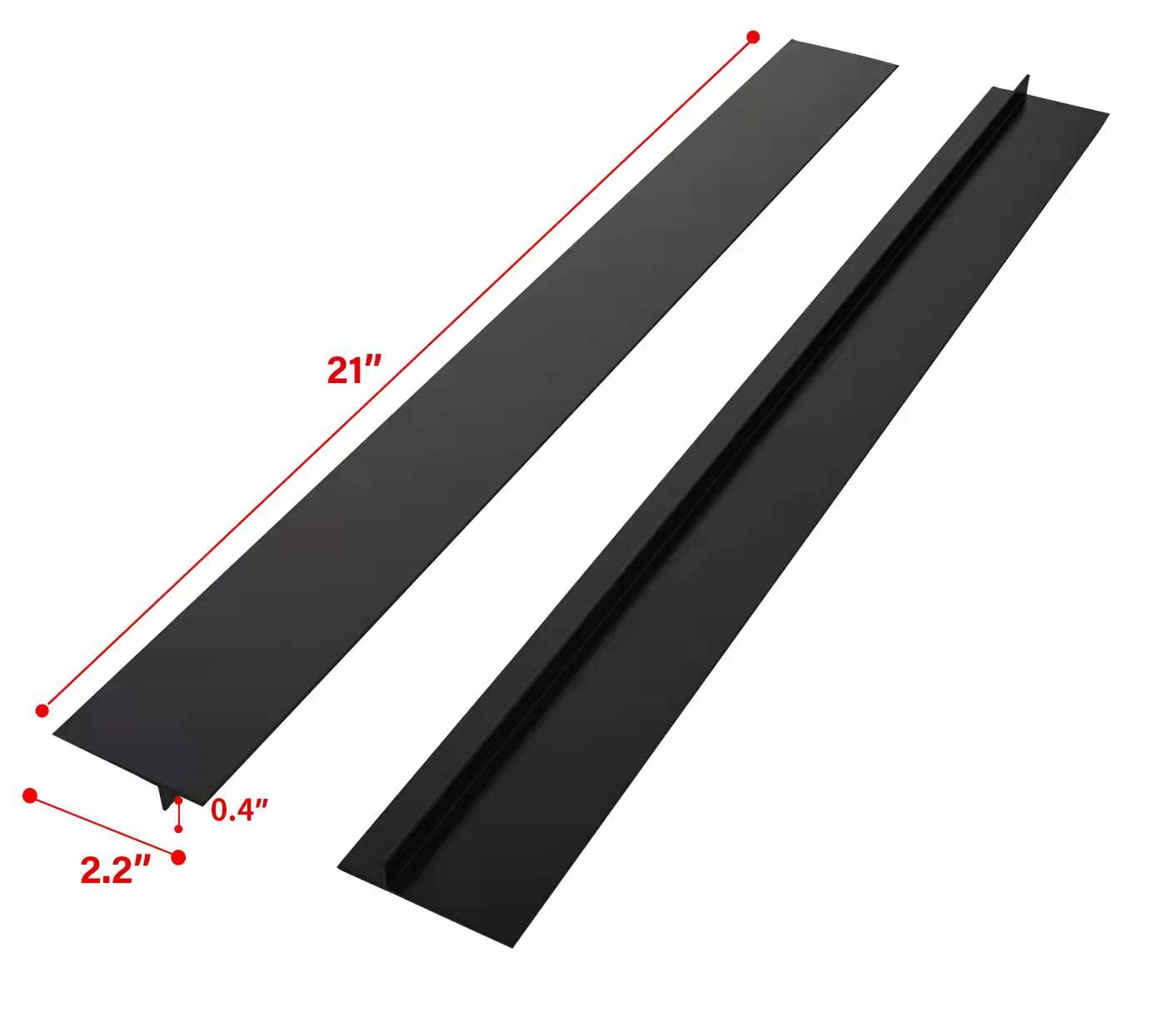 CozyKit Silicone Kitchen Stove Counter Gap Cover Long & Wide Gap Filler (2 Pack) Seals Spills Between Counters, Stovetops, Washing Machines, Oven, Washer, Dryer - Heat-Resistant and Easy Clean (Black)
