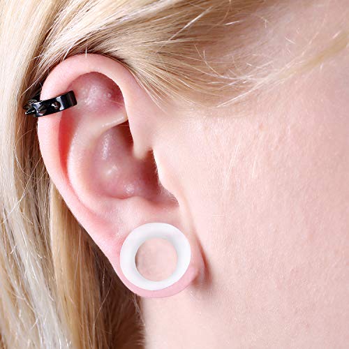 WBRWP 48pcs Ear Plugs Tunnels Stretching Expander-Kit Set : Acrylic Tapers and Plugs with Double O-Ring(14g-00g) & Soft Silicone Tunnels (8g-10mm) Ear Gauges Stretcher Colorful Point