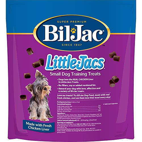 Bil-Jac Little Jacs Small Dog Training Treats - Soft Chicken Liver Dog Treats for Puppy Rewards - Real Chicken, No Fillers, 16oz Resealable Double Zipper Pouch (3-Pack)