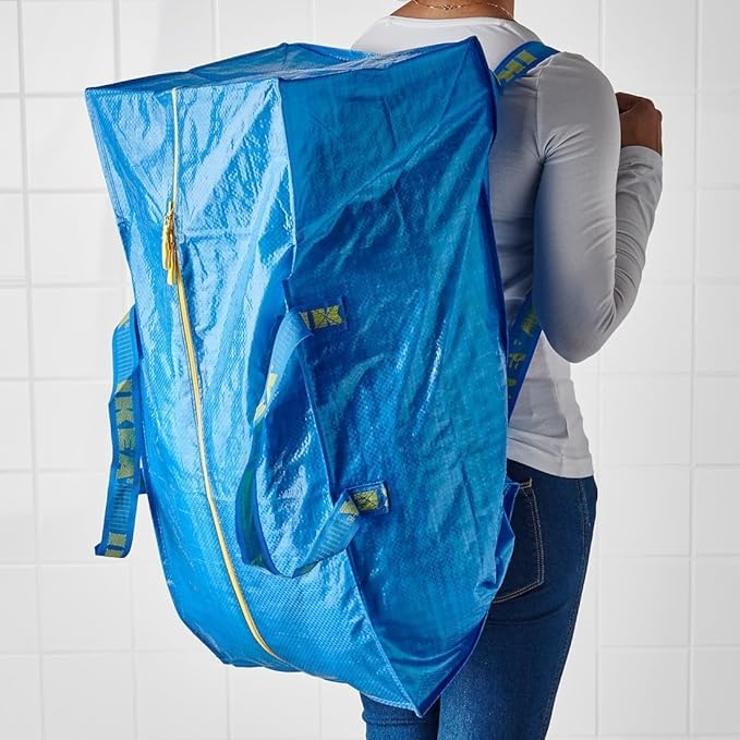 Ikea 901.491.48 Frakta Storage Bag, Blue, 8 Pack