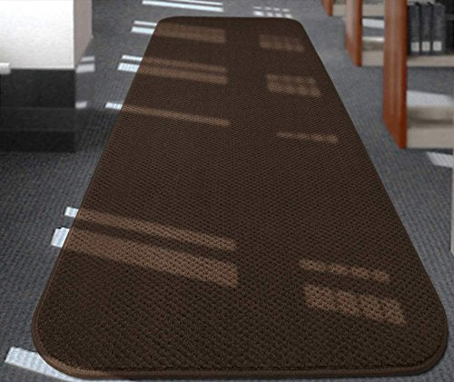 House, Home and More Skid-Resistant Carpet Runner - Chocolate Brown - 6 Feet X 27 Inches