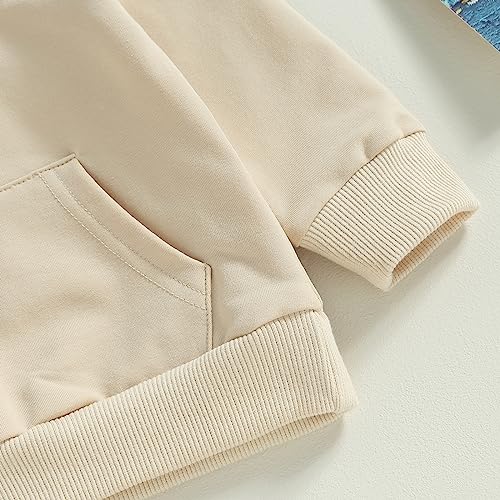 Karesoull Toddler Baby Boy Sweatsuits Fall Winter Clothes Set Long Sleeve Solid Color Crewneck Sweatshirts & Pants Outfit