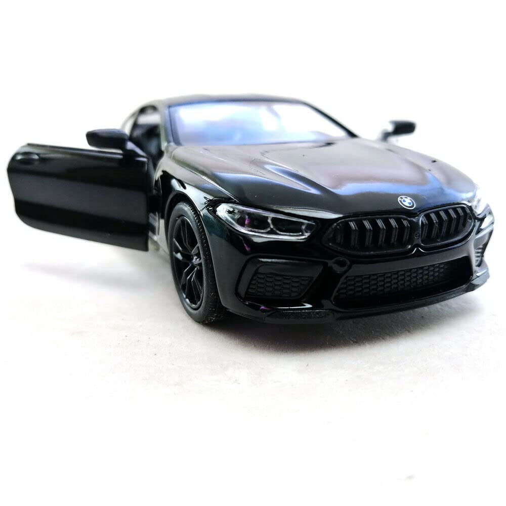 KiNSMART BMW M8 Competition Black Red 5" 1:36 Scale Die Cast Metal Model Toy Car w/ Pullback Action
