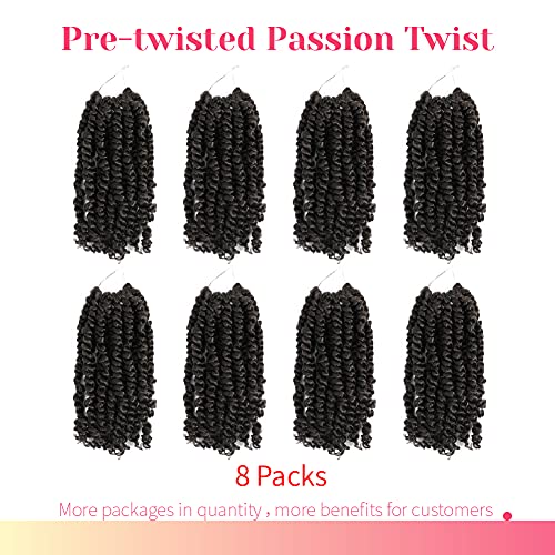 The BOHOBABE Long Pre-twisted Passion Twist Crochet Hair 24 Inch Pre-looped Long Ombre Gray Crochet Passion Twist Braiding Hair 8 Packs Soft Bohemian Twists (T1B/grey)