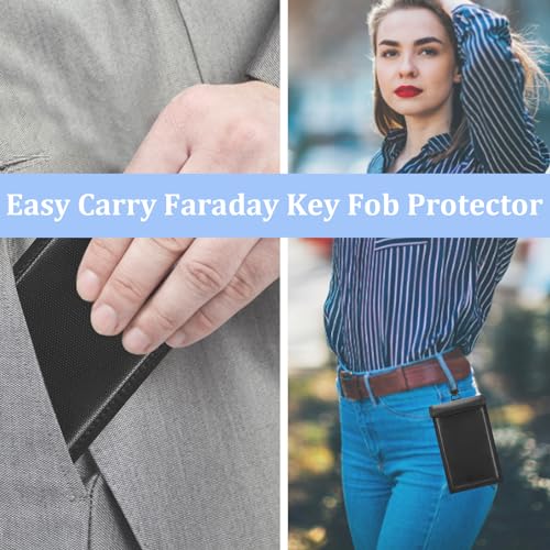 Opastry Faraday Key Fob Protector (1 PACK), Signal Blocking Faraday Bags, Anti-theft Keyless Entry Fob Faraday Cage, Waterproof & Fireproof Car Key RFID Pouch, Anti-Hacking Faraday Bag for Key Fob