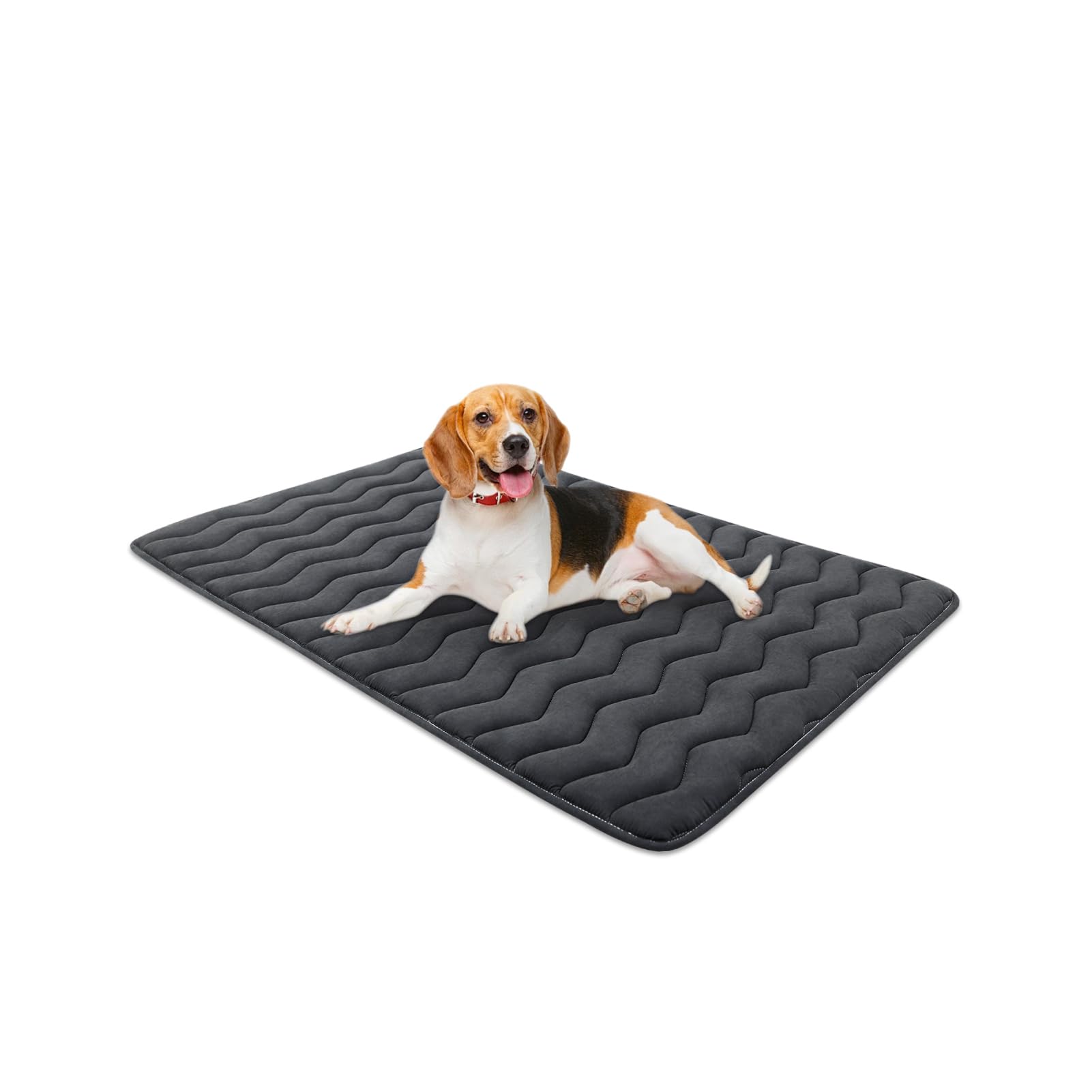 Bubble bear Dog Crate Mat,Soft Dog Crate Mat with Anti-Slip Bottom,Machine Washable,Portable Kennel Pad, Lightweight Travel Flat Pet Beds for Indoor& Outdoor Dogs（36"X 23"）