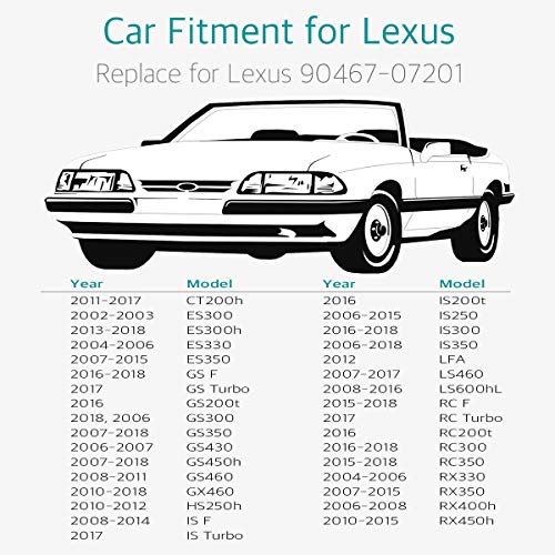 Lantee 10 Pcs Engine Under Cover Push-Type Retainer Clips for Toyota & Lexus 90467-07201