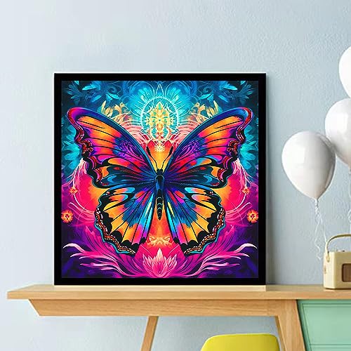 DIY 5D Diamond Painting Kits for Adults Gem Art Painting Kit Beginner DIY Diamond Painting Kit Mosaic Art for Adults Relax & Home Wall Decor 16Inchx16Inch (Flower)