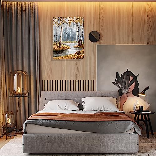 HKDGOKA Bathroom Wall Art - White Flower in Blue Vase with Black Framed Poster Print,Modern Canvas Wall Art Decor Artworks Pictures for Living Room Bedroom Kitchen Decoration,12x16 inch Framed