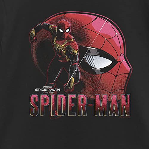 Marvel Girls Spider-Man No Way Home Spidey Profile Tee, Black, X-Small