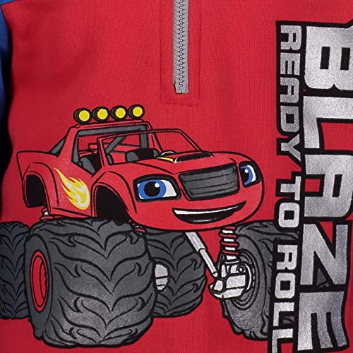 Nickelodeon Blaze and the Monster Machines Toddler Boys Fleece Half Zip Hoodie Red 2T