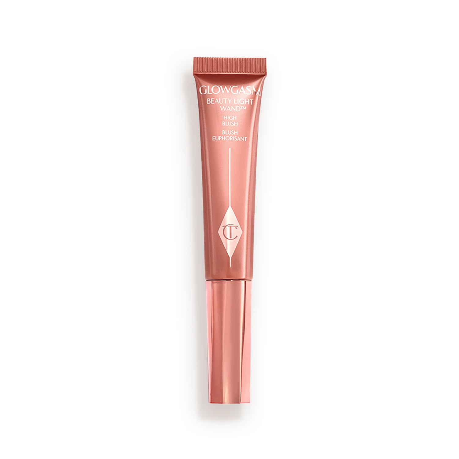 Charlotte Tilbury Glowgasm Beauty Light Wand Liquid Highlighter Makeup - Soft-Focus Pink Highlighter & Blush for Cheeks - Pearlescent, Weightless Radiant Finish - Pinkgasm