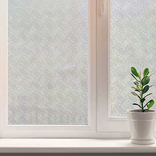 Filmgoo Window Privacy Film One Way Daytime Mirror Tint Treatments UV Heat Control Vinyl Stickers Sun Block Glass Paper Door Covering Reflective (Silver, 17.5 Inch x 6.5 Feet)