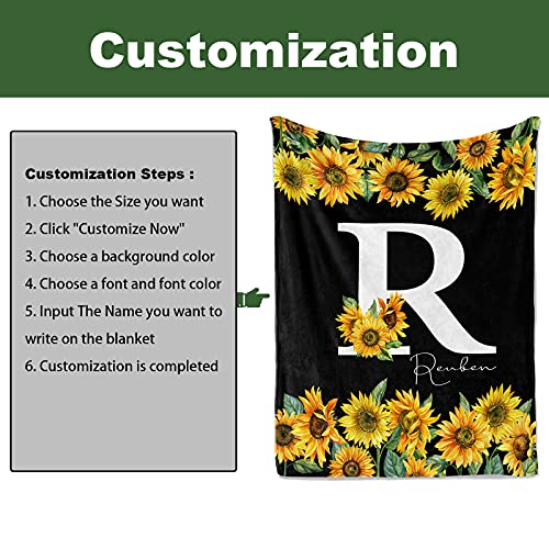 Jekeno Sunflower Gifts Blanket for Women Girls, Sunflowers Throw Gifts for Sunflower Lovers Adult Kids, Christmas Birthday Valentine's Day You are My Sunshine Gifts Blanket for Home Bed Couch
