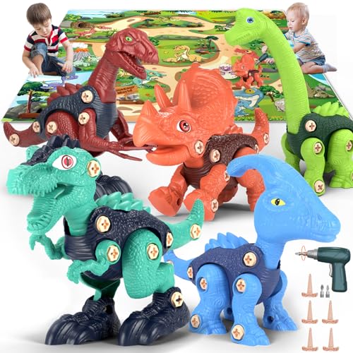 Jasonwell Kids Building Dinosaur Toys - Boys STEM Take Apart Construction Set Educational Dino Kit Play Set Easter Party Favors Christmas Birthday Gifts for Toddler Girls Age 3 4 5 6 7 8 + Year Old