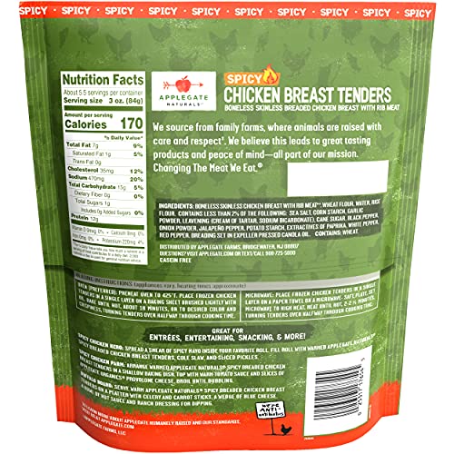 Applegate Natural Spicy Chicken Breast Tenders (Frozen)