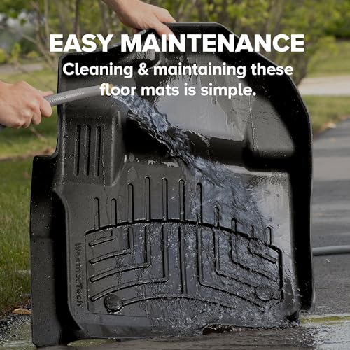 WeatherTech FloorLiner HP Custom Fit Floor Mats for Silverado 1500, LTD, 2500HD/3500HD, Sierra 1500, 2500HD/3500HD, Limited - 1st & 2nd Row (441436-1-5IM), Black