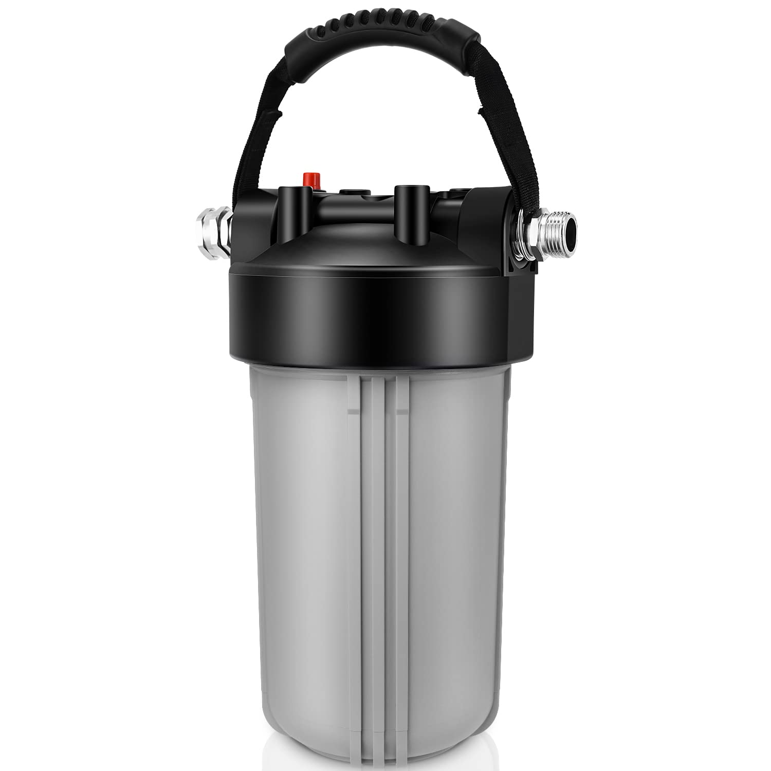 Kintim RV Water Filter System, Clog-Resistant Inline Water Filter with Brass Threads, 5-Stage Filtration in One NSF-Certified 4.5x10 Inches ACF Cartridge, Max 90 PSI Pressure Resistance