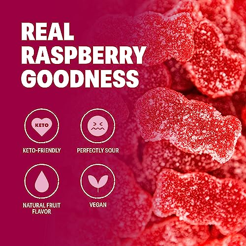 Shameless Snacks - Healthy Low Calorie Snacks, Low Carb Keto Gummies (Gluten Free Candy) - 6 Pack Red Raspberry Sour Scouts