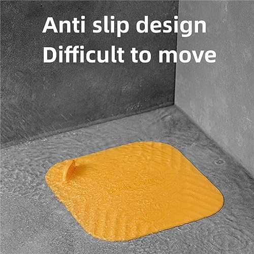MAOYONG Shower Drain Cover Tub Stopper - Square Silicone Floor Drain Cover for Bathroom, Bathtub Stopper Drain Plug Cover, Kitchen Sink Drain Stopper 5.9 Inch Blackish Green 1PCS