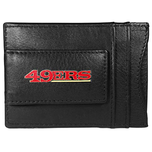 Siskiyou Sports NFL Cleveland Browns Unisex Leather Cash & Cardholder & Black Money Clip, Black, One Size