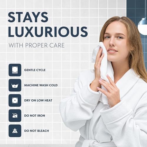 White Classic Luxury Cotton Washcloths - Face Towel Set | 12 Pack | Aqua