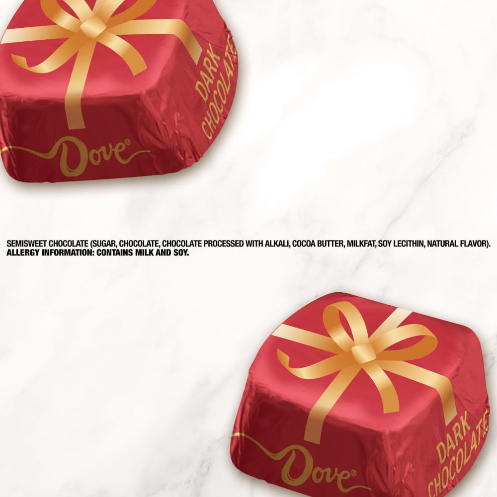 DOVE PROMISES Holiday Gift Dark Chocolate Christmas Candy, 8.87 oz Bag