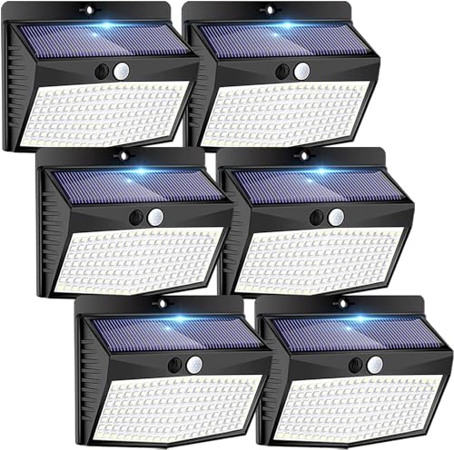 Peasur 2 Packs Solar Outdoor Lights Motion Sensor Solar Security Lights Waterproof with 3 Lighting Modes Solar Powered Wall Lights Outside for Garden Fence Yard Deck, Brown