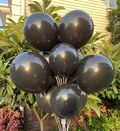 100 Pcs Black Party Balloons in Assorted 12 and 10 Inch Sizes - Perfect for Weddings, Birthdays, Halloween, Graduation,Baby Showers Party Decorations(Black)