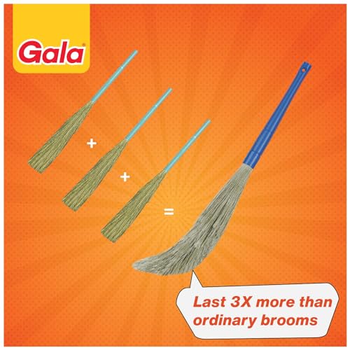 Gala No Dust Broom For Floor Cleaning, broom stick for home floor cleaning, Jhadu for home cleaning, Made of washable Fibers (Pack of 1)